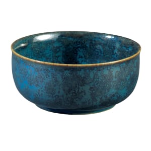 324-F1468994701 15 1/4 oz Round Studio Pottery Bowl - Porcelain, Blue Moss