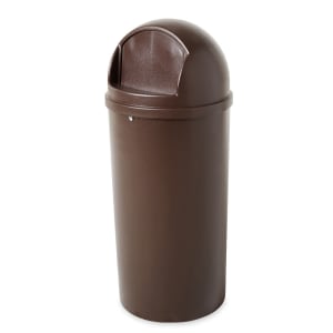 007-817088BR 25 gal Indoor Decorative Trash Can - Plastic, Brown