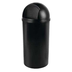 007-817088BK 25 gal Indoor Decorative Trash Can - Plastic, Black