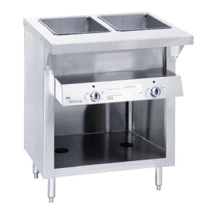 212-G2CBSSNG 32" Hot Food Table w/ (2) Wells & Undershelf, Natural Gas