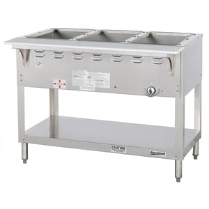 212-WB303LP 44 3/8" Hot Food Table w/ (3) Wells & Cutting Board, Liquid Propane