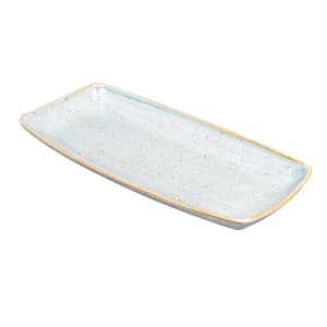 893-SDESOP111 11 3/4" x 6" Rectangular Stonecast Plate - Ceramic Duck Egg Blue
