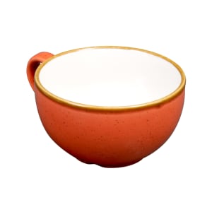 893-SSOSCB281 12 oz Stonecast Cappuccino Cup - Ceramic, Spiced Orange