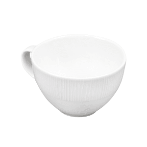 893-WHBALT121 12 oz Bamboo Coffee Cup - Ceramic, White