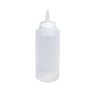 175-281213 12 oz Squeeze Dispenser - Clear Cap, Clear