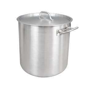 175-3509 38 qt Optio™ Stainless Steel Stock Pot w/ Cover - Induction Ready