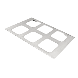 175-8244314 Miramar (6)1/6 Size Pan Template - 12x20" Stainless