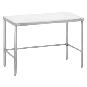 148-CT348 48" Poly Top Work Table w/  3/4" Top, Stainless Base, 30"D
