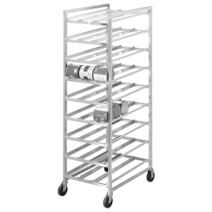 148-CSR9M 82 1/4"H Mobile Can Rack w/ (162) #10 Capacity, Front Load