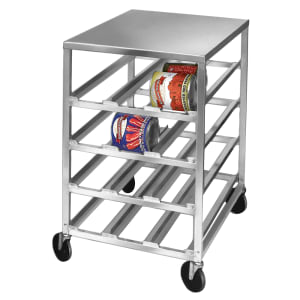 148-CSR4M 43"H Mobile Can Rack w/ (72) #10 Capacity, Front Load