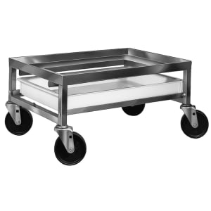 148-SPCDS Poultry Crate Dolly w/ Drip Pan - 20" x 27" x 12 1/2", Stainless