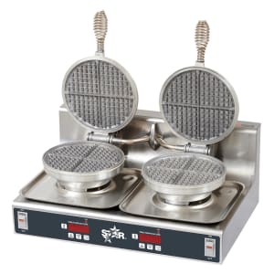 062-SWBD120 Double Classic American Waffle Maker w/ Aluminum Grids, 1800W, 120v