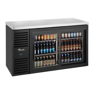 598-TBR60RISZ1LB111 60" Bar Refrigerator - Sliding Glass Doors, Black, 115v