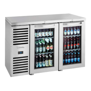 598-TBR60RISZ1LSGG1 60" Bar Refrigerator - Swinging Glass Doors, Stainless, 115v