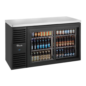 598-TBR52RISZ1LB111 52" Bar Refrigerator - Sliding Glass Doors, Black, 115v