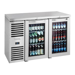 598-TBR52RISZ1LSGG1 52" Bar Refrigerator - Swinging Glass Doors, Stainless, 115v