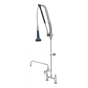 T&S B-0123-12-CRB8P 45&quot;H Deck Mount Pre Rinse Faucet - 1 7/100 GPM, Base with Nozzle