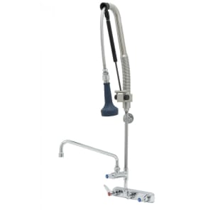 T&S B-5125-12-CRB8P 38 1/2&quot;H Wall Mount Pre Rinse Faucet - 1 7/100 GPM, Base with Nozzle