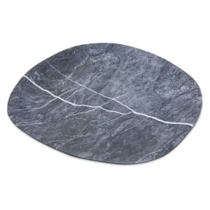 028-5310372 18" Oblong Ridge Platter - Melamine, Soapstone