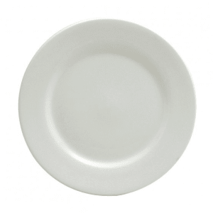 324-F8010000124 7 1/2" Round Buffalo Plate - Porcelain, Bright White