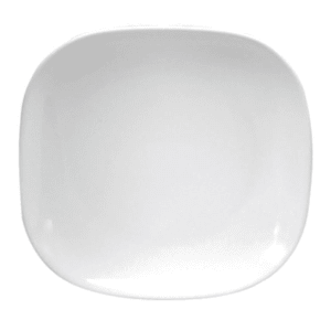 324-F9000000111S 5 1/2" Square Buffalo Plate - Porcelain, Cream White