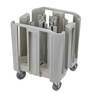 144-ADCSC8PKG 27" Mobile Dish Caddy w/ (8) Columns - Plastic, Speckled Gray