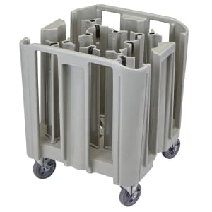 144-ADCSC12PKG 27" Mobile Dish Caddy w/ (12) Columns - Plastic, Speckled Gray