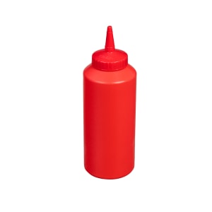 175-281202 12 oz Squeeze Dispenser - Red Cap, Red