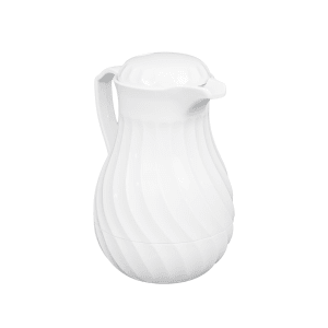 175-52164W 64 oz Beverage Server - 3 Color Tabs, Poly, White