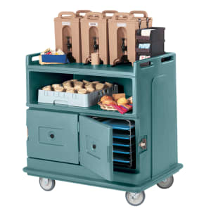 Cambro MDC24401 44 1/2&quot; Polymer Beverage Service Cart, 30&quot;D x 44&quot;H, Blue