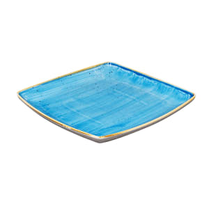 893-SCFSDS101 10 1/2" Square Stonecast Plate - Ceramic, Cornflower Blue