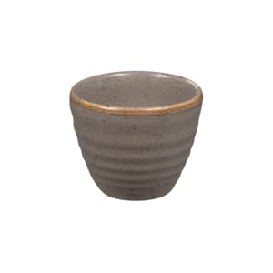 893-SPGSRPD21 2 oz Stonecast Ripple Dipper Pot - Ceramic, Peppercorn Gray