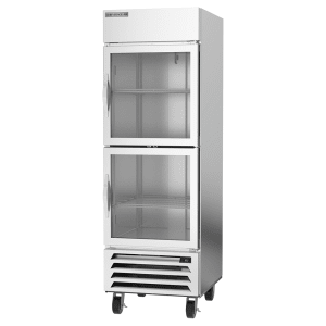 118-HBR23HC1HG 27 1/4" One Section Reach In Refrigerator, (2) Right Hinge Glass Doors, 115v
