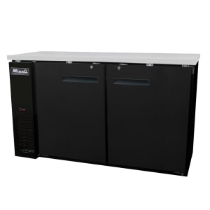 338-CBB60HC 60 4/5" Bar Refrigerator - 2 Swinging Solid Doors, 115v
