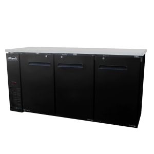 338-CBB72HC 72 4/5" Bar Refrigerator - 3 Swinging Solid Doors, 115v