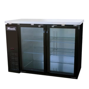 338-CBB48GHC 48 3/4" Bar Refrigerator - 2 Swinging Glass Doors, 115v