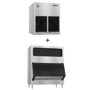 440-F1002MWJB1300 955 lb F Series Flake Ice Machine w/ Bin - 1304 lb Storage, Water Cooled, 115v