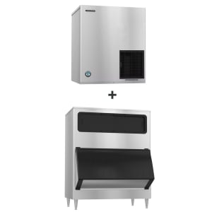 440-F1501MWJB1150 1624 lb F Series Flake Ice Machine w/ Bin - 1148 lb Storage, Water Cooled, 208-230v