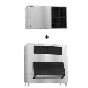 440-KM1301SWJB1500 1247 lb KM Series Crescent Cube Ice Machine w/ Bin - 1500 lb Storage, Water Cooled, 208-230v