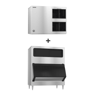 440-KM1900SAJB1150 1875 lb KM Series Crescent Cube Ice Machine w/ Bin - 1148 lb Storage, Air Cooled, 208-230v