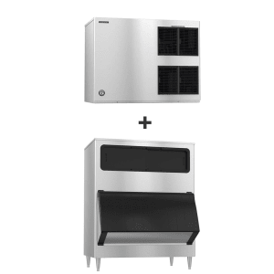 440-KM1900SWJ3B1150 1880 lb KM Series Crescent Cube Ice Machine w/ Bin - 1148 lb Storage, Water Cooled, 208-230v
