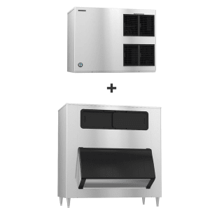 440-KM1900SAJ3B1650 1865 lb KM Series Crescent Cube Ice Machine w/ Bin - 1605 lb Storage, Air Cooled, 208-230v