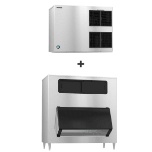 440-KM1900SAJB1500 1875 lb KM Series Crescent Cube Ice Machine w/ Bin - 1500 lb Storage, Air Cooled, 208-230v