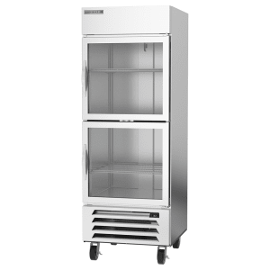 118-HBR27HC1HG 30" One Section Reach In Refrigerator, (2) Right Hinged Glass Doors, 115v