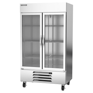 118-HBR44HC1G 47" Two Section Reach In Refrigerator, (2) Left/Right Hinge Glass Doors, 115v