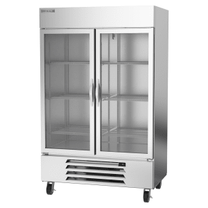 118-HBR49HC1G 52" Two Section Reach In Refrigerator, (2) Left/Right Hinge Glass Doors, 115v