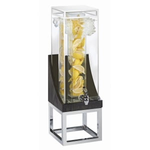 151-38043INF87 3 gal Beverage Dispenser w/ Infuser - Plastic Container, Gray Oak/Silver Base