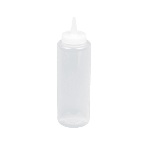 175-52063 12 oz Squeeze Bottle - Slim, Clear Plastic
