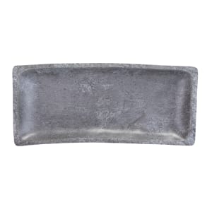 701-M1671RCCO 16 1/8" x 7" Rectangular Basalt Platter - Melamine, Coal