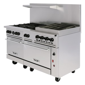 207-60SC6B24GBLP 60" 6 Burner Gas Range w/ Griddle/Broiler, (1) Standard & (1) Convection Oven, Liquid Propane